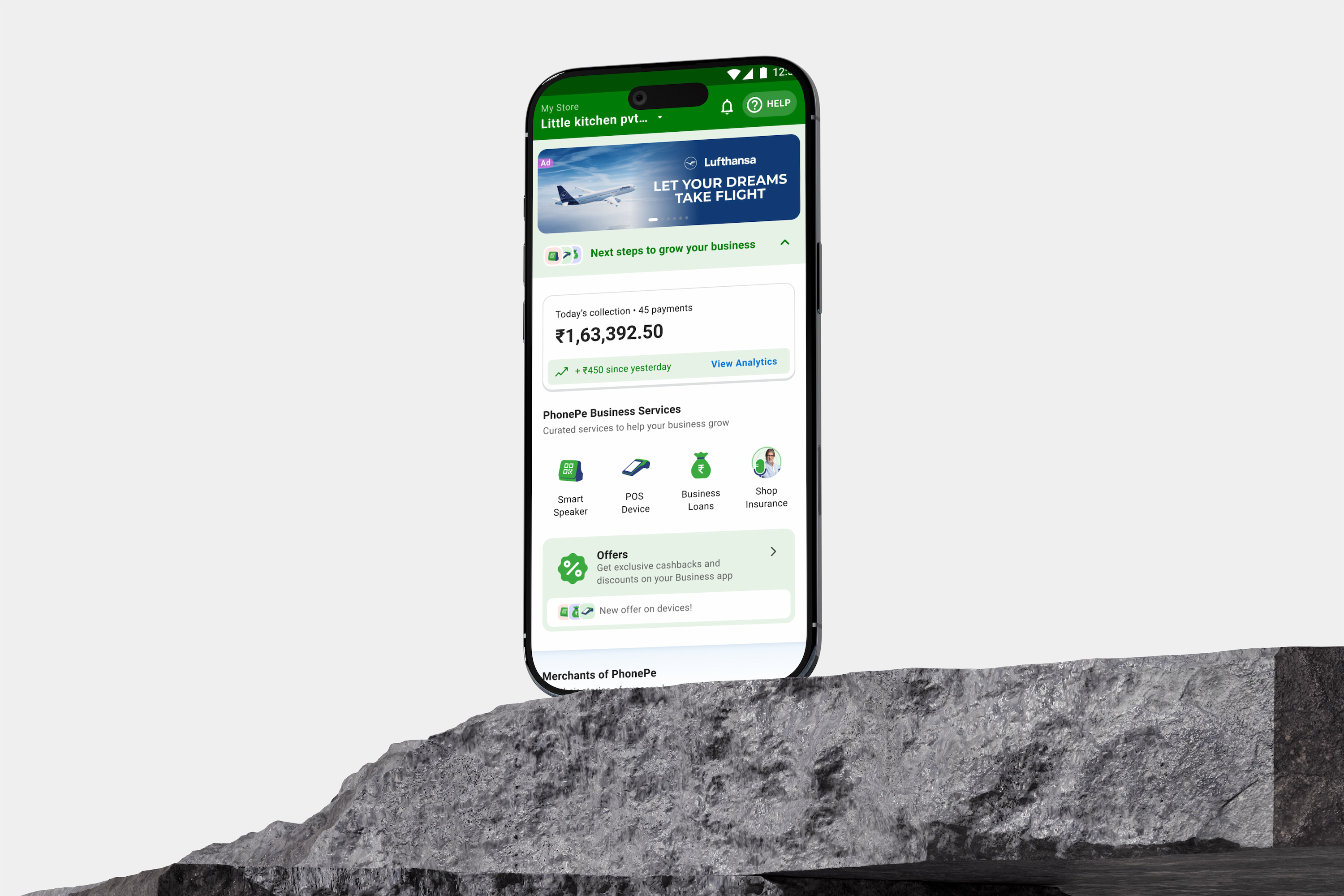 PhonePe Business — Merchant Home redesign