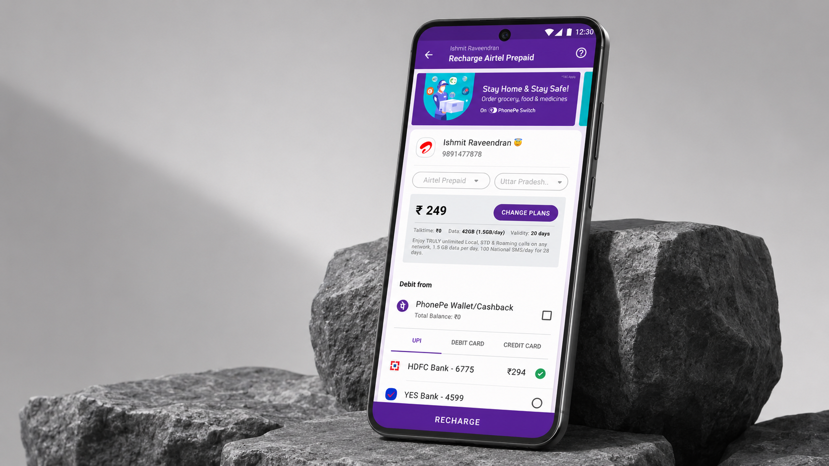 Recharge & Bills — PhonePe utility payments redesign
